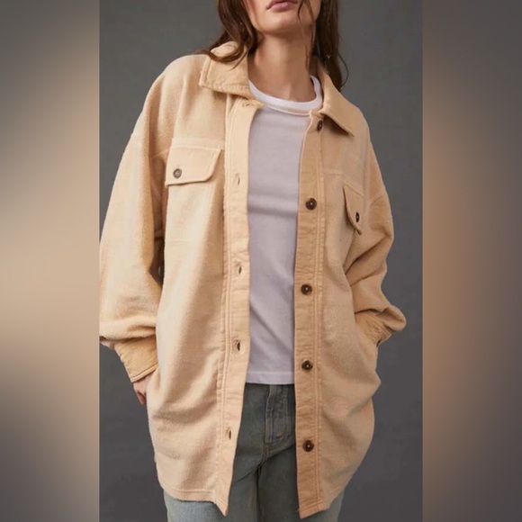 Free People Jackets & Blazers - FREE PEOPLE Ruby shacket peach size small oversized
